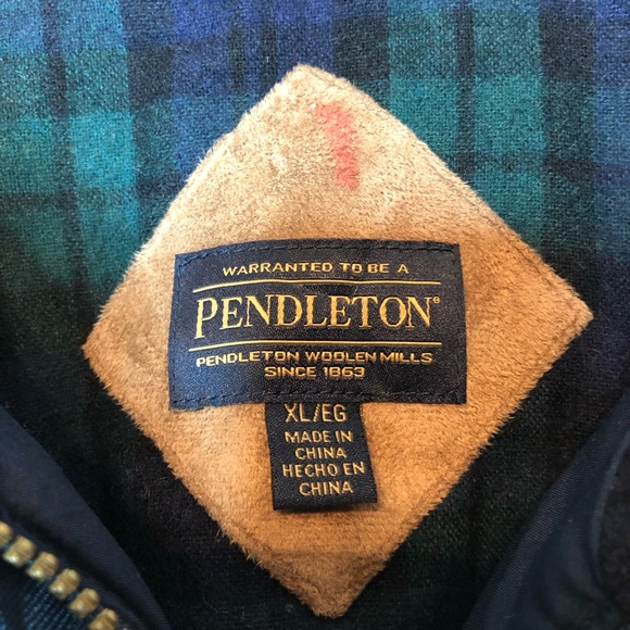 Pendleton Blue Fuzzy Zip Up Jacket XL - Picture 7 of 15